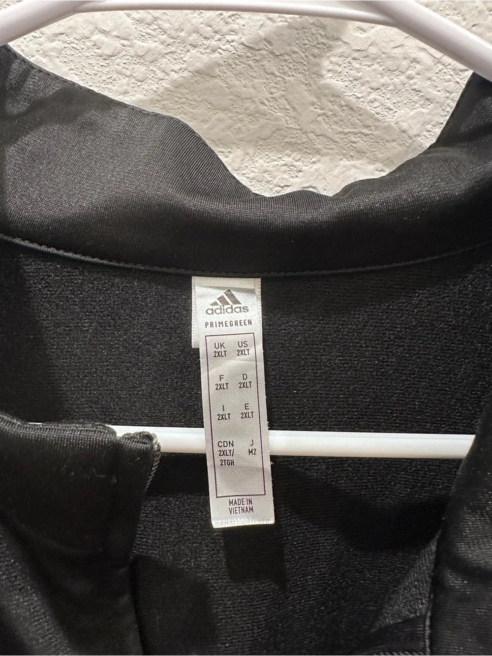 adidas Black Track‎ Jacket with White Three-Stripes